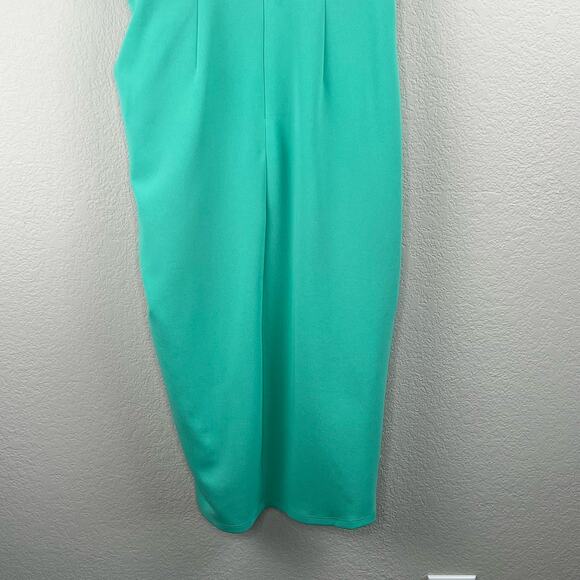 Tahari ASL Side Knot Stretch Crepe Seafoam Green Sheath Knee Length Dress 4 NWT - Picture 10 of 14